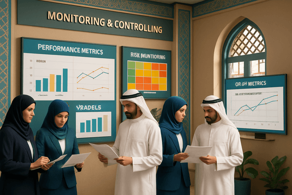 Visual representation of project monitoring and controlling
