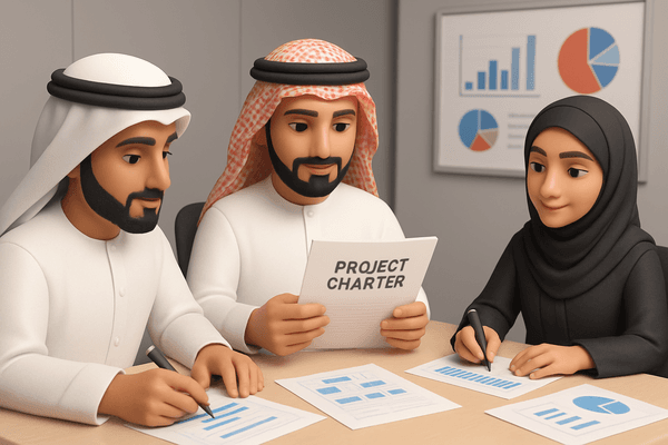 Ahmed drafting the LumiGems project charter