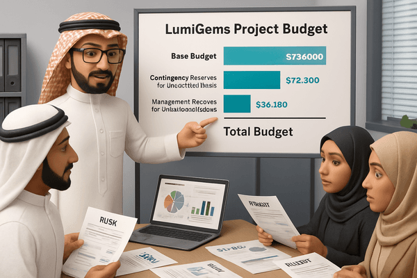Ahmed allocating contingency and management reserves in the LumiGems budget