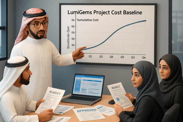 The approved LumiGems Cost Baseline document or chart