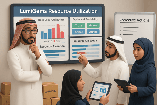 Ahmed checking resource availability or utilization charts