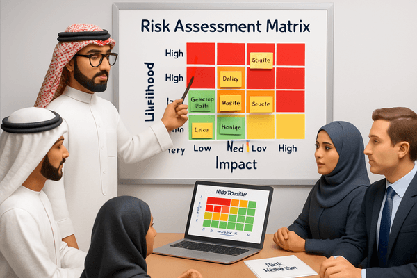 Ahmed using a probability/impact matrix for risk analysis