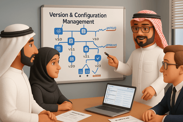 Ahmed outlining a version control system for project deliverables